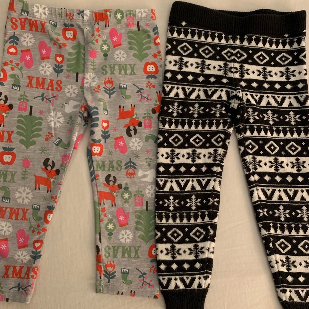 Two Christmas Leggings
